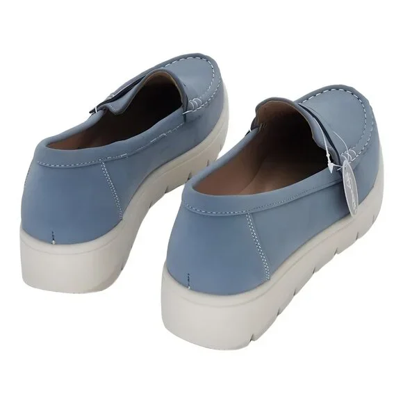 GC Shoes Fallon Women's Lug Sole Penny Loafers Blue 9M - Picture 3 of 6
